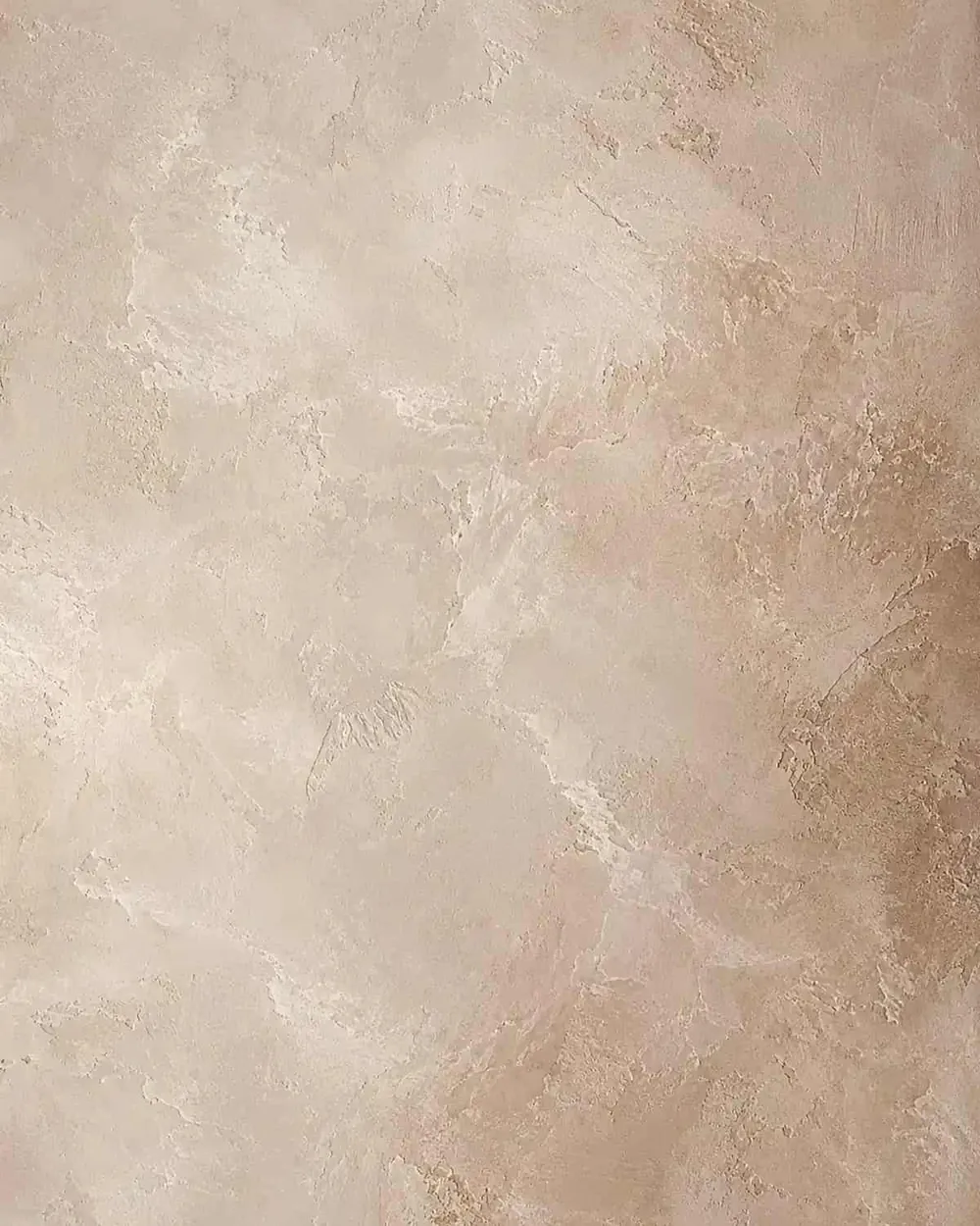 Close-up of polished Venetian plaster in warm beige with layered, marble-like movement